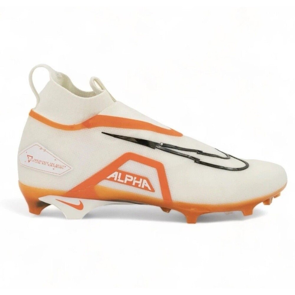 Mens Size 13 Nike Alpha Menace Elite 3 White Orange DM1792-104 Football Cleats